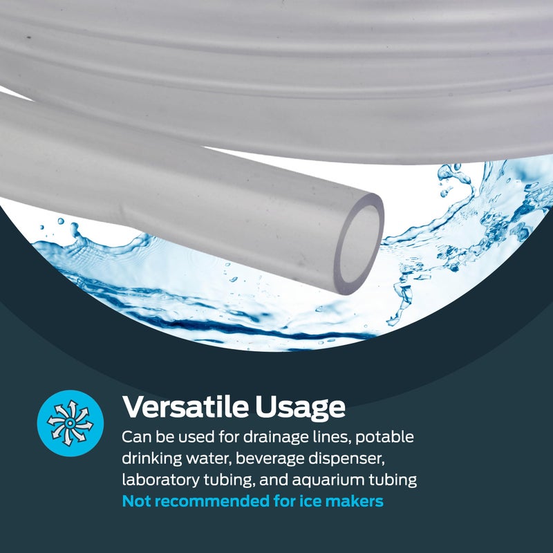 Eastman 1/2 Inch ID (5/8 Inch OD) PVC Clear Vinyl Tubing, 50 Foot Length, 98623 - Image 3